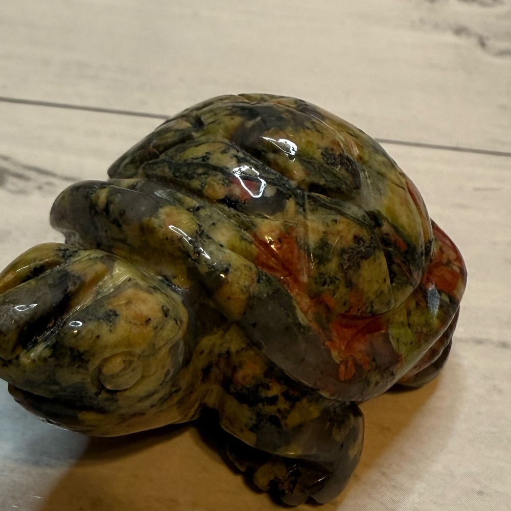Healing Crystal Guardian Turtle Tortoise Pocket Stone Figurines Carved Gemstone - Picture 5 of 7